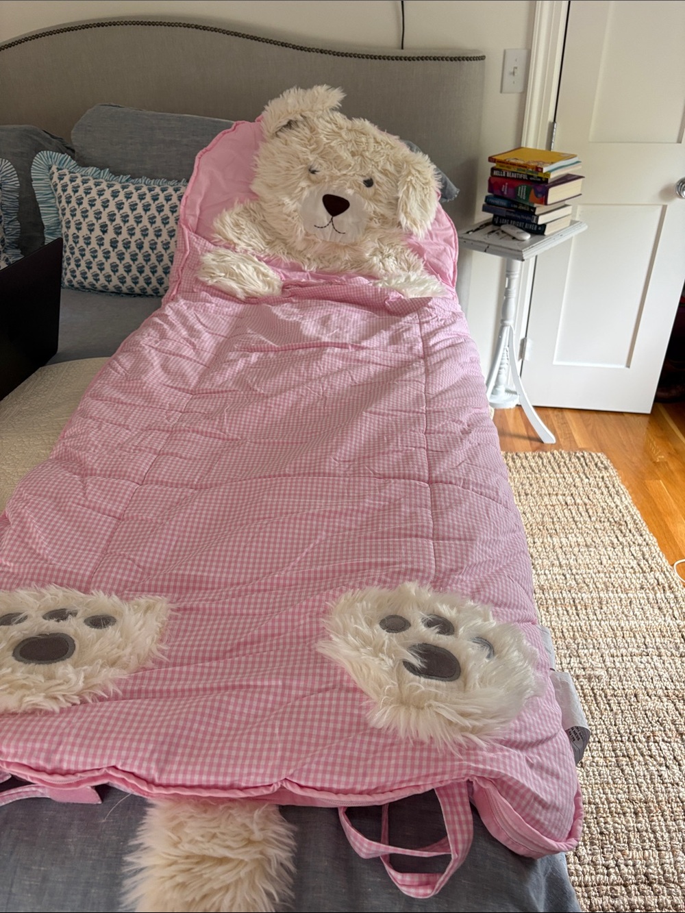 Pottery Barn Kids Pink Bear Sleeping Bag